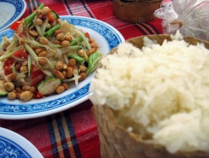 Laos - Somtam, Sticky Rice